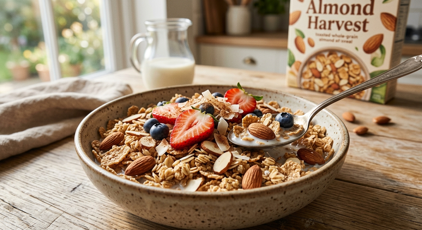 Assorted healthy nuts including almonds, walnuts, and peanuts in a wooden bowl on a kitchen table