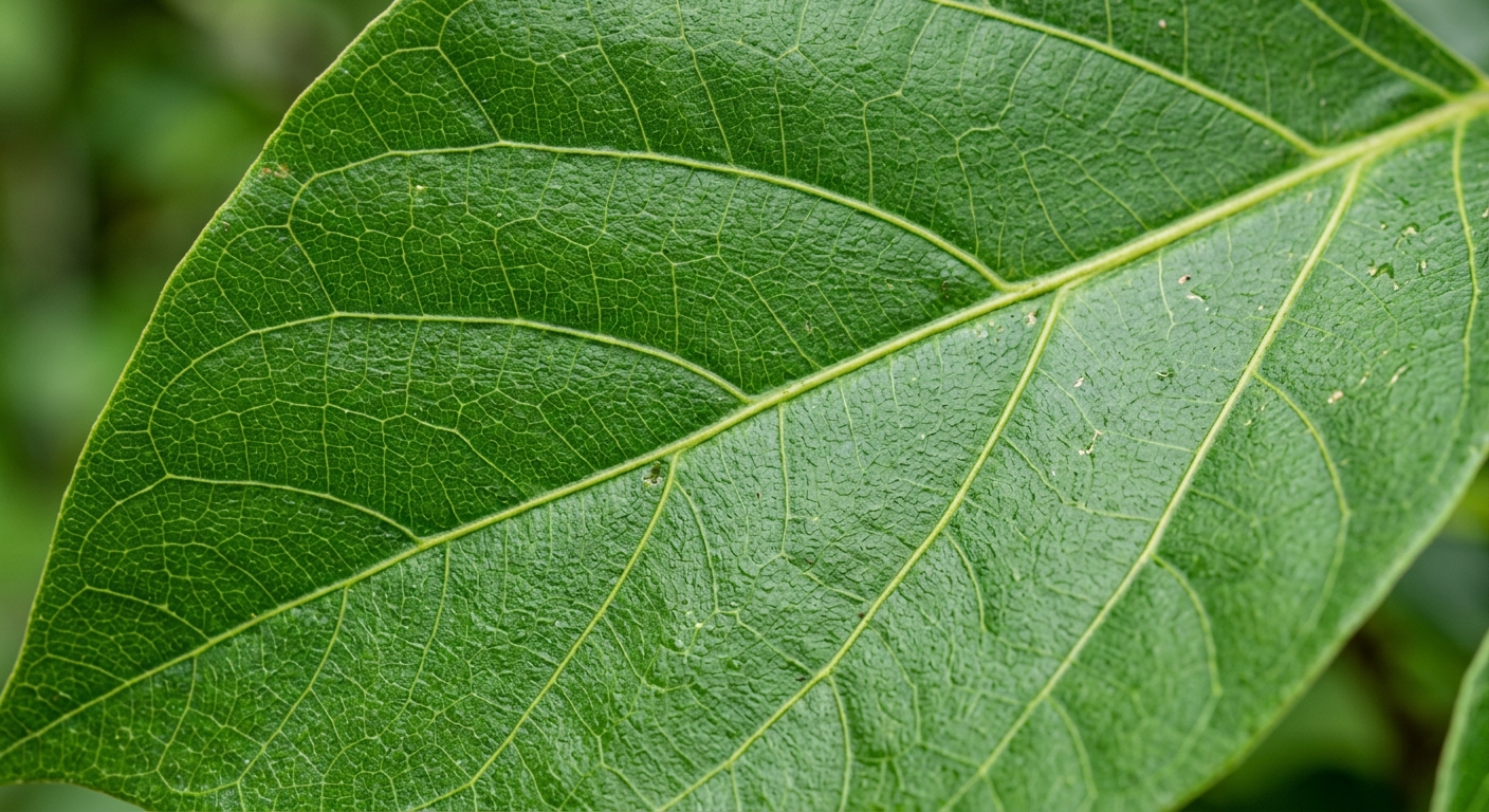 Leaf texture with organic green patterns
